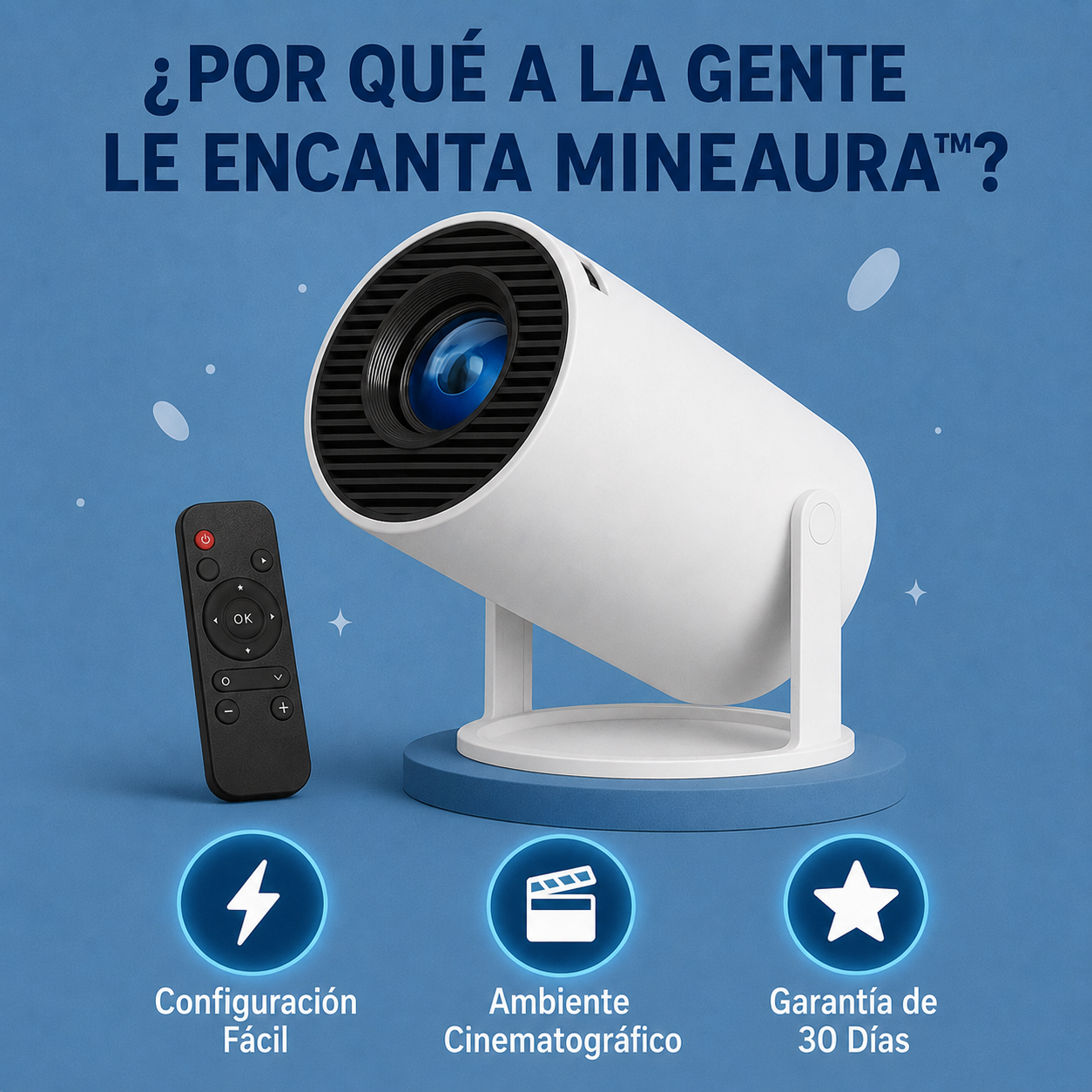MineAura™ Proyector Inteligente de Ambiente